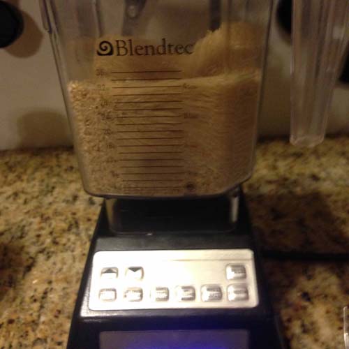 Blending rice in blendtec